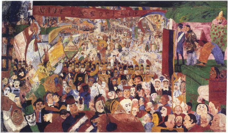 James Ensor Christs Entry Into Brussels in 1889 china oil painting image